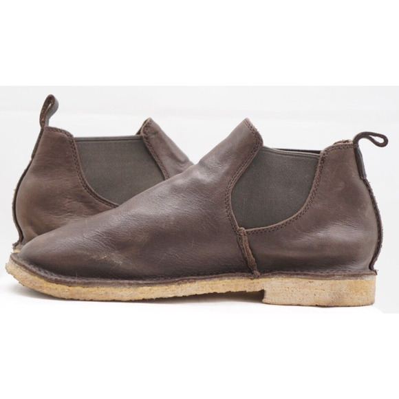 Baffin Relax Crepe sole Chelsea Ankle Bootie M005 Brown Leather Size 12 - Picture 8 of 11